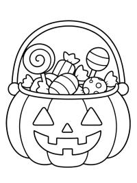 Halloween Pumpkin Bucket with Candy