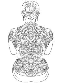 Mandala full back tattoo